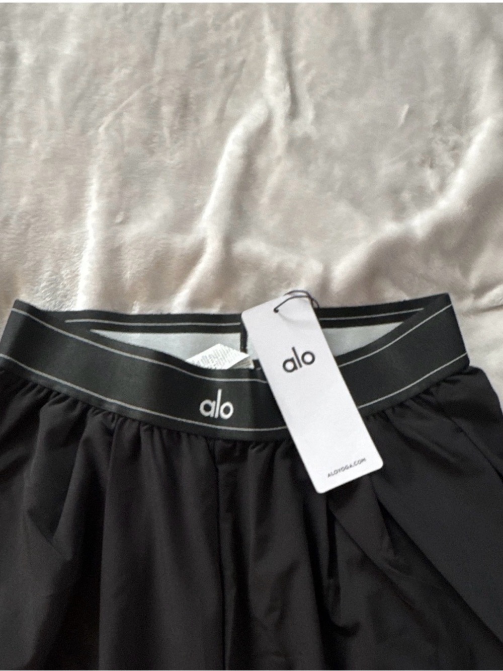 Yoga Black Athletic Shorts with Branded Waistband